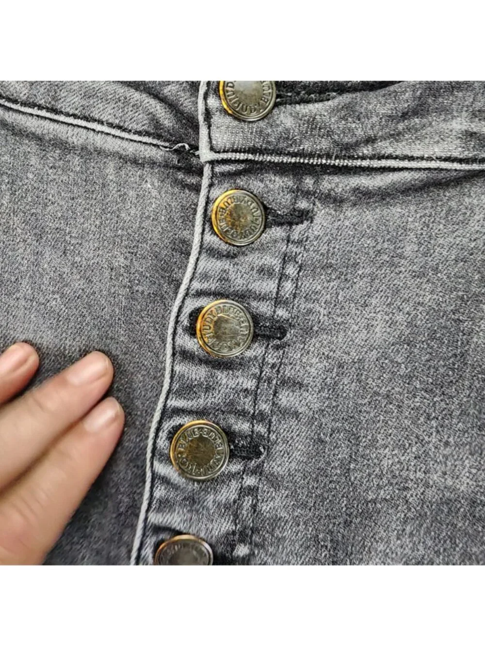 Judy Blue Jeans Womens 22W Gray Skinny Fit Button Fly Stretch Denim *Read*